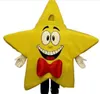Costume della mascotte della stella a cinque punte gialla su ordinazione calda di vendita della fabbrica 2018 Dimensione adulta trasporto libero