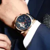 CURREN Business Herrenuhr Neue Mode Blau Quarz Armbanduhr Sport Edelstahl Chronograph Uhr Kausalen Watches313m