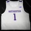 Wsk Custom Northwestern Wildcats Basketball Jersey NCAA College Pete Nance Pat Spencer Miller Kopp Young Boo Buie Gaines Robbie Beran Turner