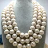 Fine Pearls Biżuteria Wysoka jakość ogromna wysokiej jakości 1213 mm naturalne morze południowe oryginalny biały naszyjnik perłowy 50 Quot 14 -krotnie złoto clap Sweatk 9426758