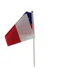 Drapeau du Chili 21x14 cm Polyester main agitant drapeaux Chili Pays bannière avec mâts en plastique