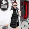 YAGENZ Autumn Winter Womens Vest Long Section Zipper Tops Large Size Women Clothing Hooded Coat Women Fashion Keep Warm Vest 282