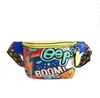 Paquet de taille de taille de mode de créateur Fanny Pack Femmes Banes Pu Leather Graffiti Sac à main avec courroie d'épaule colorée BUM242E