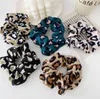 Moda Kobiety Lampart Zespoły Do Włosów Elastyczne Zespoły Cute Wzór Zwierząt Włosy Scrunchies Dziewczyna Akcesoria Krawat Ponytail Holder