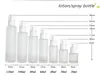 30ml 40ml 60ml 80ml 100ml Garrafa de vidro fosco frasco frasco frasco de creme recarregável bomba de garrafas lotion spray cosméticos amostra recipientes de armazenamento