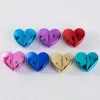 Popular 25ml Heart Shaped Glass Perfume Bottles with Spray Refillable Empty Atomizer 6COLORS for Women JL5213