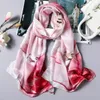 Vente en gros - Foulard en soie de créateur de luxe Chine Vent en soie de mûrier imprimé foulard cadeau long fabricant de châle en gros