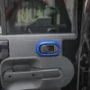 ABS Araba İç Kapı Kasesi Doorknob Dekorasyon Yüzüğü Jeep Wrangler JK 2007-2010 İç Aksesuarlar259Z
