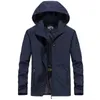 Jaqueta impermeável masculina Primavera Outono Men Casual Windbreaker Jackets Mens respirável com capuz Outdoor Coats Plus Size 6XL
