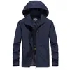 Mäns Vattentät Jacka Vår Höst Män Casual Windbreaker Jackor Män Andas Hooded Outdoor Coats Plus Storlek 6XL