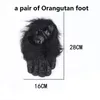 Halloween Scary Ape Horror Silicone Cosplay Mask Orangetan Foot Festume Party Supply