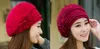 Alta Qualidade Mulheres Chapéu Flor Boina Forma Faux Fur Beanie Beanie Chapéu Crochet Chapéu de Inverno Neve Quente Slouchy Beanie Crânio Tampão