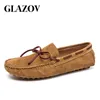 Designer Suede Leather Lace Up Men Casual Shoes High Quality Soft Mens Loafers Moccasins Italian Fashion Driving Shoes Big Size MX190713