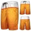 Strand shorts män bomull sommar 3d tryck öl dragsko lös simning trunkar sport shorts plus storlek manlig snabb torr