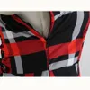 Spaghetti riem mode rode en zwarte plaid party midi jurken voor vrouwen elegante vintage retro rockabilly casual jurk