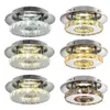 Round crystal light modern minimalist LED living room bedroom lamp porch aisle ceiling lamps