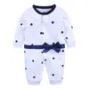 8 stilar Barnkläder Baby Boy Gentleman Rompers Nyfödda Baby Långärmad Jumpsuits Infant Designer Romper Märke Toddler Kläder M280