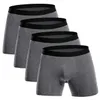 Mutande 4 pezzi / lotto Boxer lungo da uomo Intimo Homme Under Wear Marca Boxer in cotone colorato traspirante U864311Z