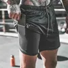 2019 Mens Gym Shorts Double-Deck 2 In 1 Fitness Running Short Pants Workout Bodybuilding Underwear Quick Dry Running Shorts Men