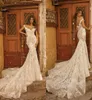 2019 Berta Mermaid Wedding Dresses Off Shoulder Lace Appliques Boning Sexy Back Beach Wedding Dress Illusion Bohemian Bridal Gowns