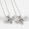 Silver Love Wing Pearl Gaiola Medalhão Difusor Gaiola Pingente de Prata Banhado Colar de Jóias Encantos Para Aroma Oil Essencial