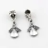 100pcs/lot Dangle Antique silver Cute Angel Alloy Charm Beads For Jewelry Making Bracelet Necklace Findings 12.2x30mm