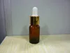 Hot Sale Lot 768st 10 ml Amber Glass Dropper Fles, Tiny Small Vails voor 10 ml Etherische oliën, Cosmetica Verpakking Sampe Flessen SN2201