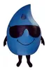 Gota De Água com Sunglass Mascot Costume Fancy Dress EPE Navio Livre Tamanho Adulto