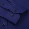 قمصان لباس الرجال بالإضافة إلى حجم كبير 8xl 7xl 6xl 5xl رجال الأعمال غير الرسمية قميص طويل الأكمام الكلاسيكية القمصان الأزرق الأزرق الداكن الذكور 1
