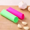 Alho Peeler Magia Silicone alho Peeler Imprensa Cozinhar Cozinha Peeling Ferramentas Tubo Peel fácil ferramenta da cozinha Prensas macia Acessórios LSK149