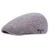 Solid Color Cotton Linen Berets Men Women Fashion Street Newsboy Ivy Caps Casual Flat Driving Golf Cabbie Cap Outdoor Travel Hat