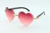 Direct S High Quality Nowe okulary przeciwsłoneczne w kształcie serca 8300687 Naturalne czarne świątynie rogu Buffalo Rozmiar 5818140 mm7103388