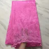 5 Yards/pc beliebtesten lila blume französisch tüll stickerei afrikanische mesh spitze stoff für party kleid BN116-3