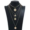 Lange ketting vrouwen ronde kettingen hangers voor dames kostuum sieraden bijoux goud kleur multilayer ketting kettingen