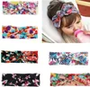 Rabbit Ear Hairband Bohemia Bow Baby Headwear Floral Newborn Girl Head Band Printed Infant Headwrap Hair Accessories 7 Designs