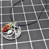 7 Chakra Quartz Natural Crystal Stone Tree of Life Owl Necklaces Fashion Pendant Jewelry Free Shipping