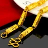 6mm tjock rappershalsband 18k gul guldfylld solid klassisk mens kedjelänk 24 "lång hip hop stil