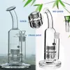 Mobius Bong Narguilé Verre Épais Bongs À Eau Pipe À Eau Heady Dab Plates-formes Pétrolières Double Matrice Stéréo Perc Avec Bol De 18mm