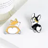 Corgi Butt Emaille Pins Sweety Cute Dogs Abzeichen Brosche Tasche Kleidung Anstecknadel Cartoon Tier Schmuck Geschenk für Fans Kinder Freunde