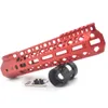 Ultralight exclusivo 7/9/10/12/13.5 / 15 '' polegada M-LOK Handguard Handguard free float Mount System_chinese Red Anodizado