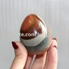 5 Pcs Venda Naturais Oceano Jasper Ágata Geode Cristal Sphere Egg Healing Gemstone Polido Policromo Jasper Quartz Eggs Specimen sem Suporte