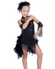 Bühnenkleidung Rabatt Feder Pailletten Fransen Dancewear Latin Dance Kleider zum Verkauf Kind Kinder Kleid Mädchen