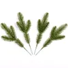 Fleur artificielle, aiguille de pin vert, pour mariage, décoration de noël, bricolage, cadeau artisanal, décor d'arbre de noël, fausse plante, Scrapbook