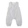Baby Clothes Kids Boys Cotton Linen Rompers Summer Solid Sleeveless Breathable Jumpsuits Onesies Ins Bodysuits Fashion Overalls AYP792