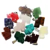 Fashion natural gemstone pendant set 12 mixed color rhinoceros shape agate pendant wholesale