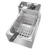 Grossist EH81 2500W MAX 110V 6.3QT / 6L Rostfritt Stål Singelcylinder Elektrisk Fryer US-kontakt