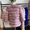 Women's Fur & Faux 70CM Women Warm Real Coat Short Slim Winter Genuine Jacket Fashion Outwear Luxury Natural For1