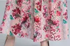 Fashion-2018 Spadek Spring Sunway Floral Print Wstążka Kołnierz Kołnierz Z Długim Rękawem Imperium Talii Dresses New Arrival Hurtownie Kobiety Damskie Casual