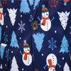 Giacche natalizie da uomo Moda invernale Giacche stampate a colori a contrasto Cappotti a maniche lunghe Camicetta superiore Abbigliamento maschile