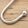 long 225cm Sexy Slave Top Quality Stainless Steel Anal Hook with Ball Hole Metal Anal Plug Butt Anal Sex Toys Adult Products C1818041888